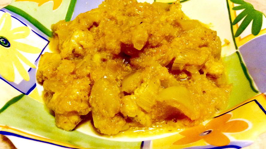 Рецепт куриного гуляша с тыквой и яблоком