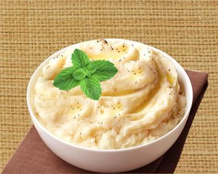 Картофельное пюре со сливками, твердым сыром и тмином