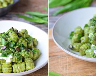 Картофельные ньокки с черемшой