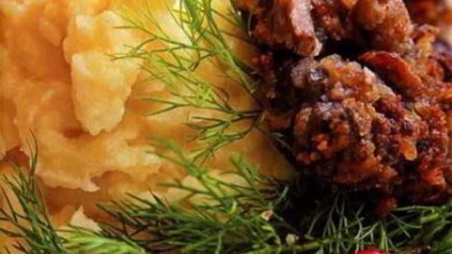 Рецепт картофеля с грибными котлетами