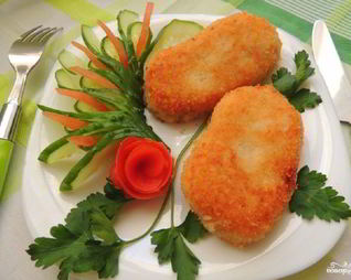 Картофельные котлеты с рисом