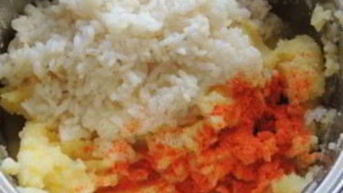 картофельные котлеты с рисом