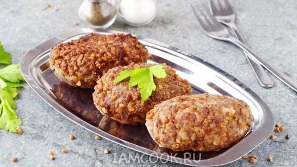 Рецепт Котлет с гречкой и фаршем