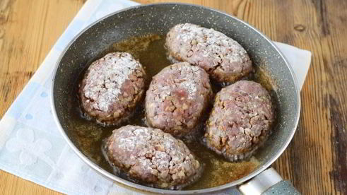 котлеты с гречкой и фаршем