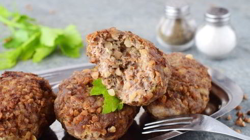 котлеты с гречкой и фаршем