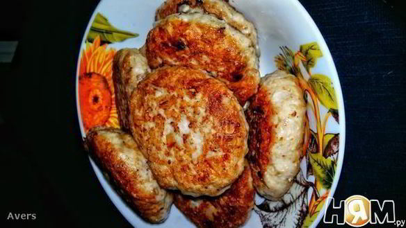 Рецепт Куриных котлеток с овсяными хлопьями