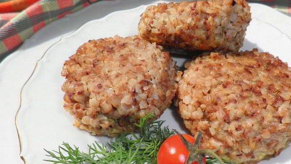 Рецепт Постных гречневых котлет с морковью и грибами