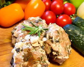 Рубленые котлеты из индейки с грибами