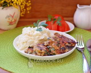 Рубленые курино-грибные котлеты