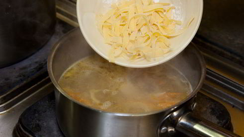 куриная лапша с опятами