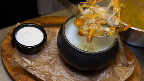 куриная лапша с опятами