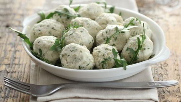 Рецепт Куриных ньокков с зеленью на пару