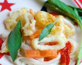 Лапша с кальмарами