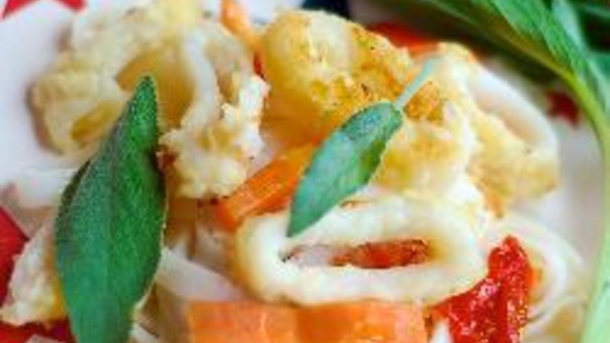 Рецепт лапши с кальмарами