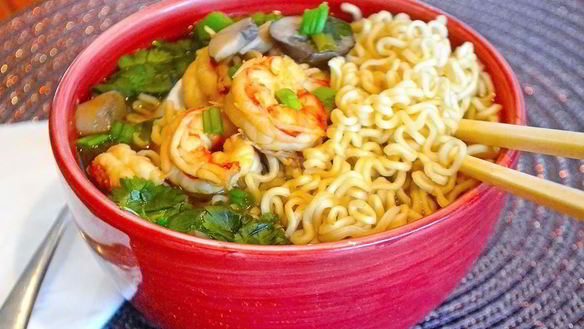 Рецепт Лапши с креветками