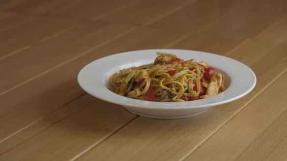 Рецепт Лапши с курицей и овощами