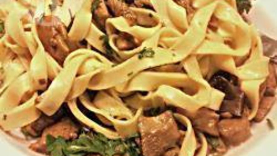 Рецепт лапши тальятелле с лисичками