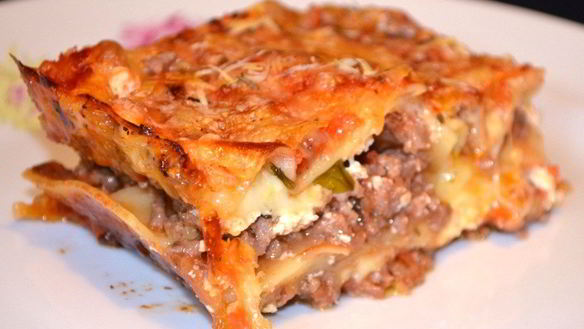 Рецепт Иммигрантской лазанья болоньезе с грибами и 3 сырами