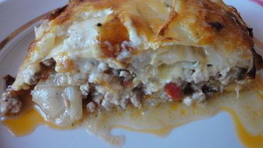 Рецепт лазаний из капусты и свинины