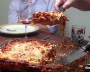 Лазанья с фаршем и моцареллой