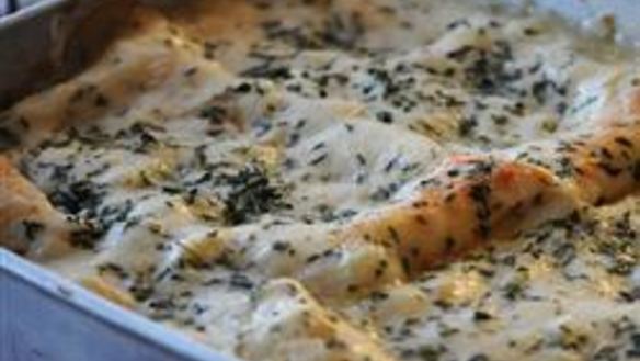 Рецепт Лазаний с курицей и шпинатом
