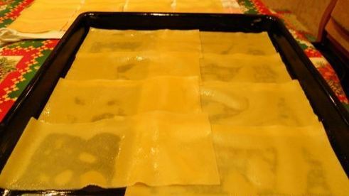 лазанья с мясом и грибами