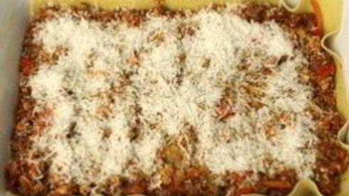 лазанья с овощами и фаршем