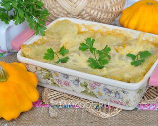 Лазанья с патиссонами