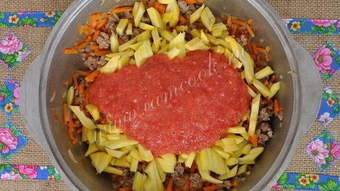 лазанья с патиссонами