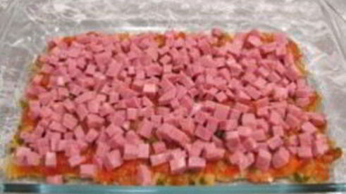 лазанья с сыром и ветчиной