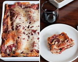 Лазанья со шпинатом под соусом Маринара