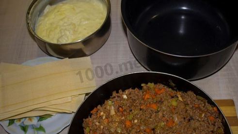 лазанья в мультиварке с фаршем