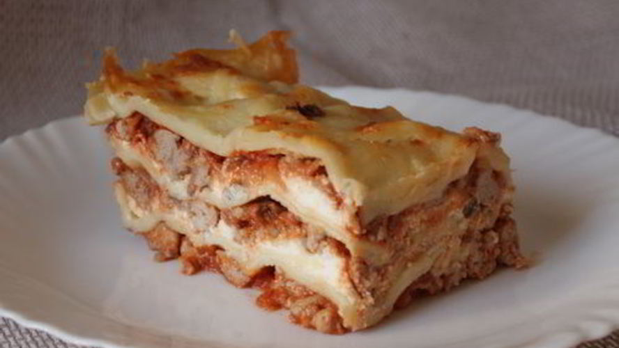 Рецепт мясной лазанья с баклажаном