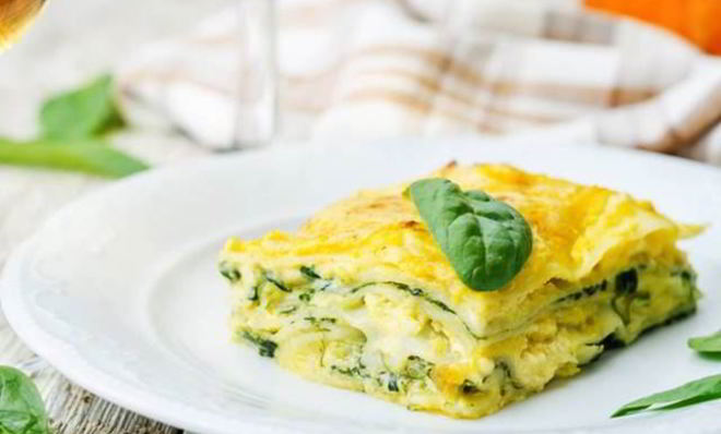Овощная лазанья с рикоттой
