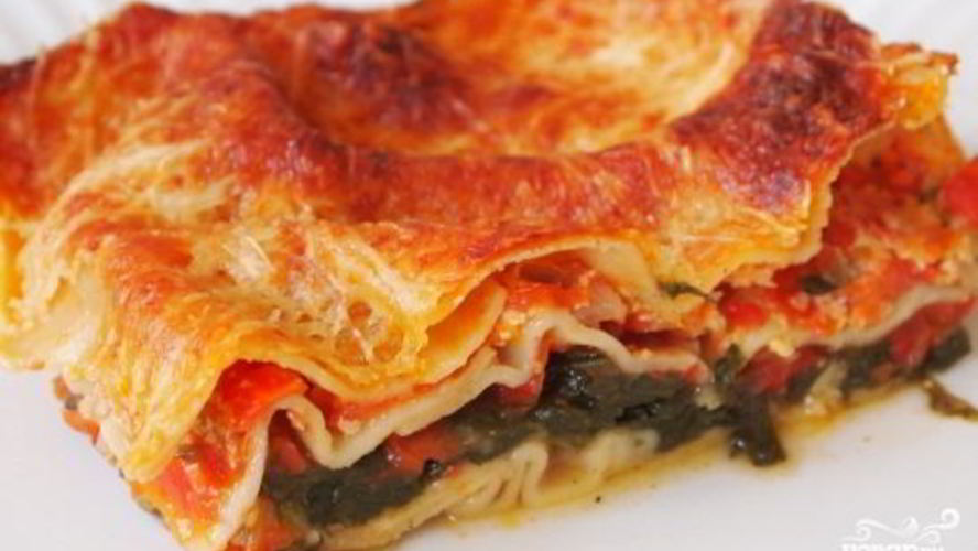 Рецепт постной лазанья
