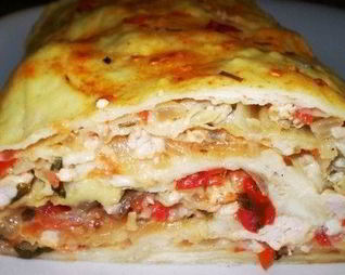 Рулет алла лазанья из тонкого лаваша