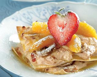 Сладкая фруктовая лазанья