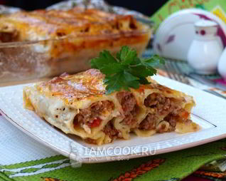 Каннелони под соусом бешамель