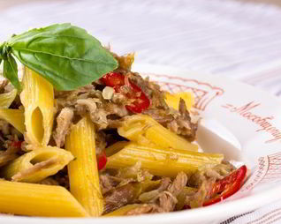 Макароны с домашней тушенкой