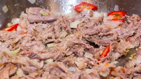 макароны с домашней тушенкой