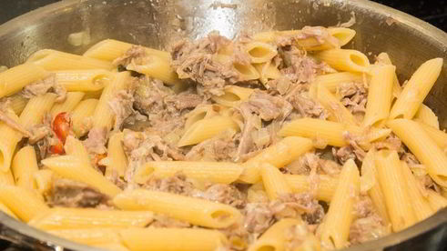 макароны с домашней тушенкой