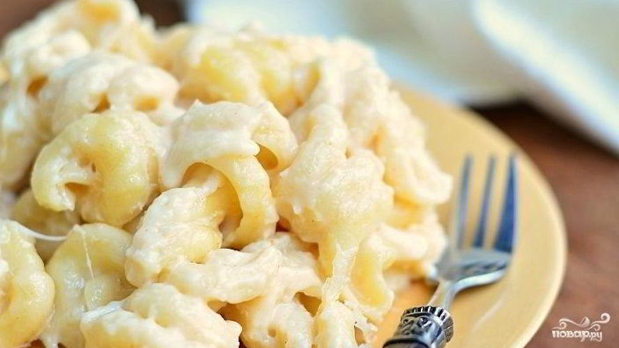 Рецепт макарон с сыром