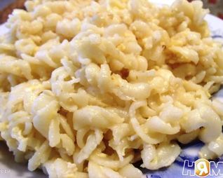 Макароны с яйцом