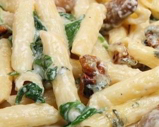 Паста с грибами и курицей