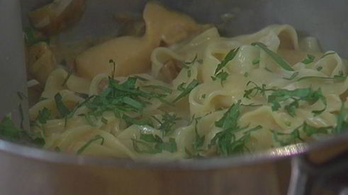 паста с грибным соусом