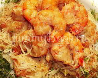 Паста с креветками и сливочным соусом