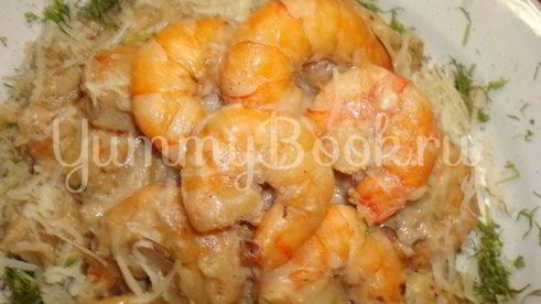 паста с креветками и сливочным соусом