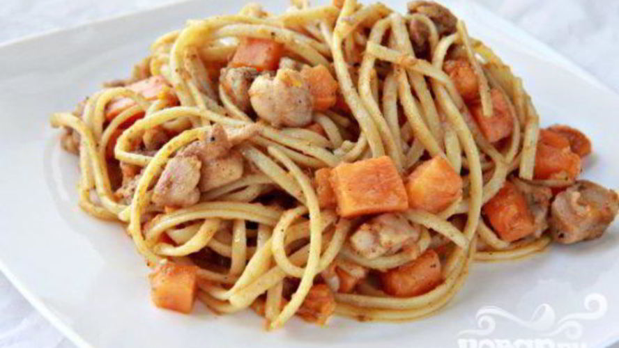 Рецепт пасты с курицей и сладким картофелем