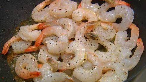 паста с тыквой и креветками