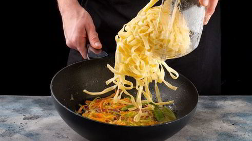 паста с весенними овощами